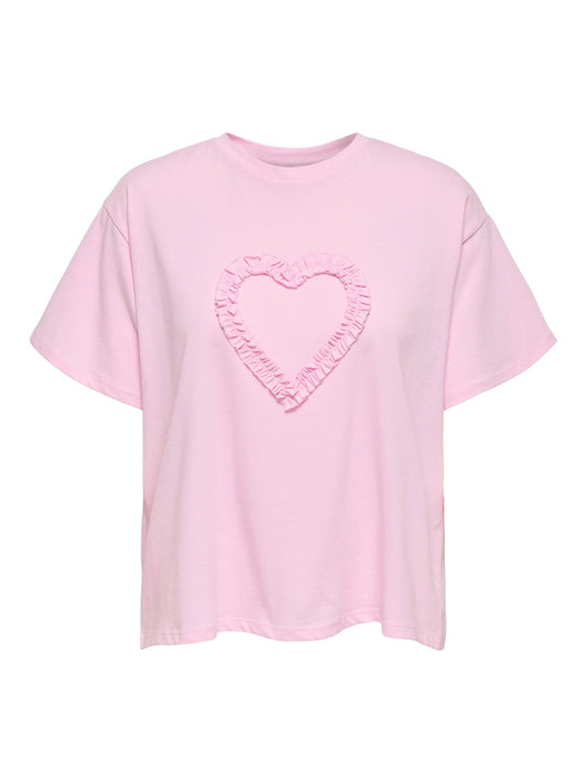 ONLY Pink Heart T-Shirt