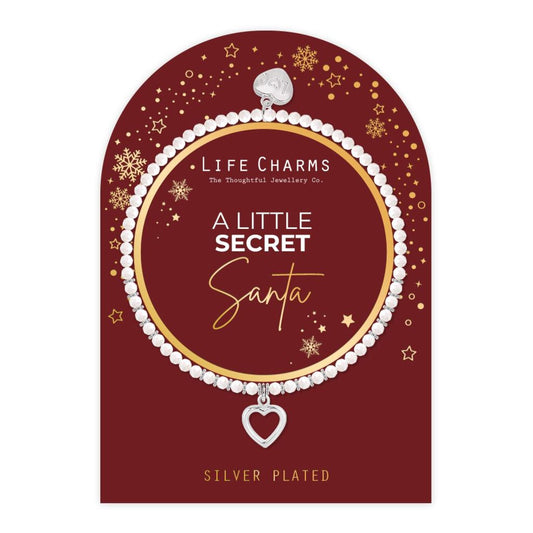 Life Charms Secret Santa Crystal Beaded Charm Bracelet