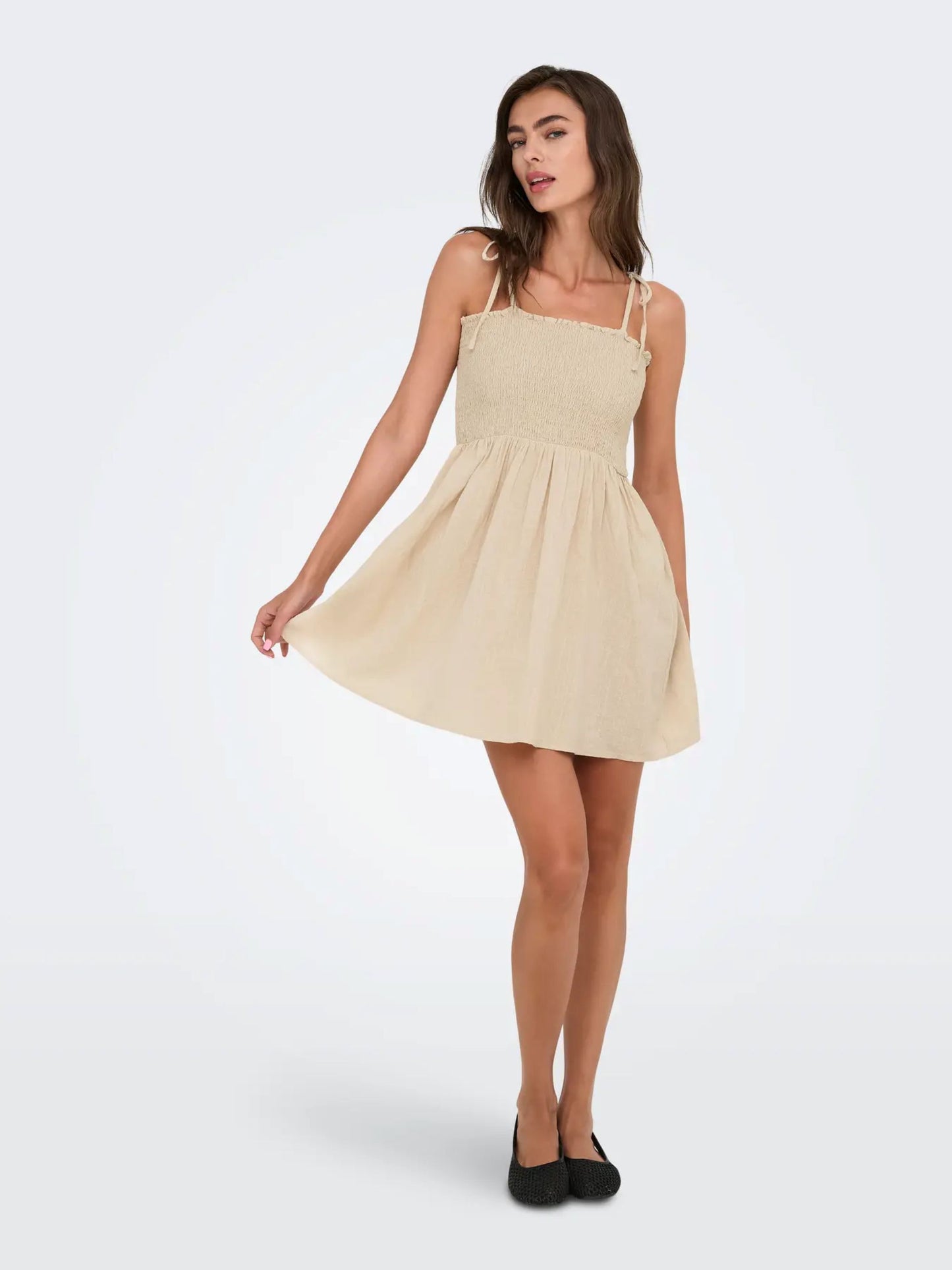 ONLY Tie Strap Smock Dress