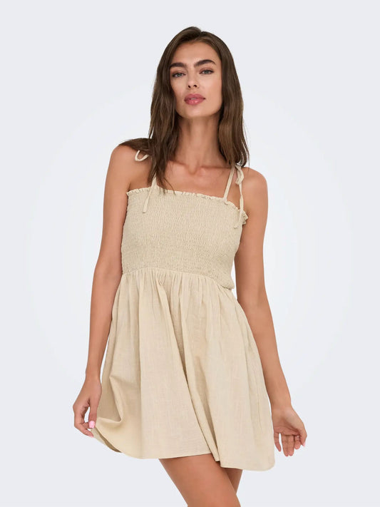 ONLY Tie Strap Smock Dress