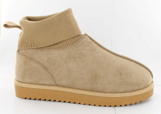 Cozipawz Slipper Boot Cuff Cozi in Beige