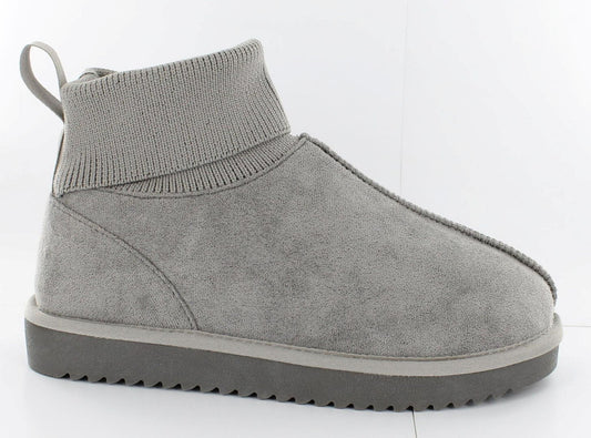 Cozipawz Slipper Boot Cuff Cozi in Grey