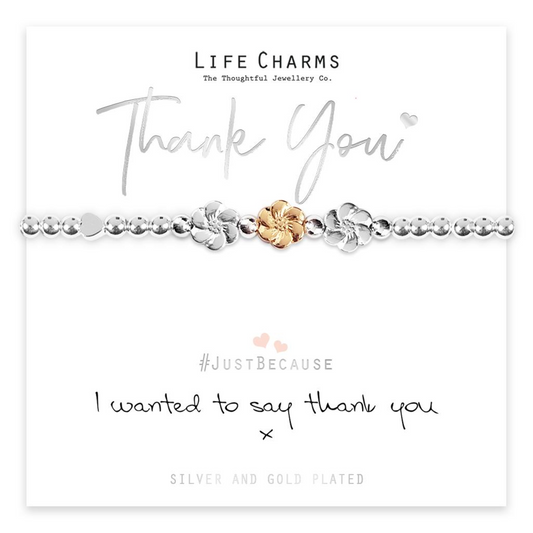 Life Charms Thank You Bracelet