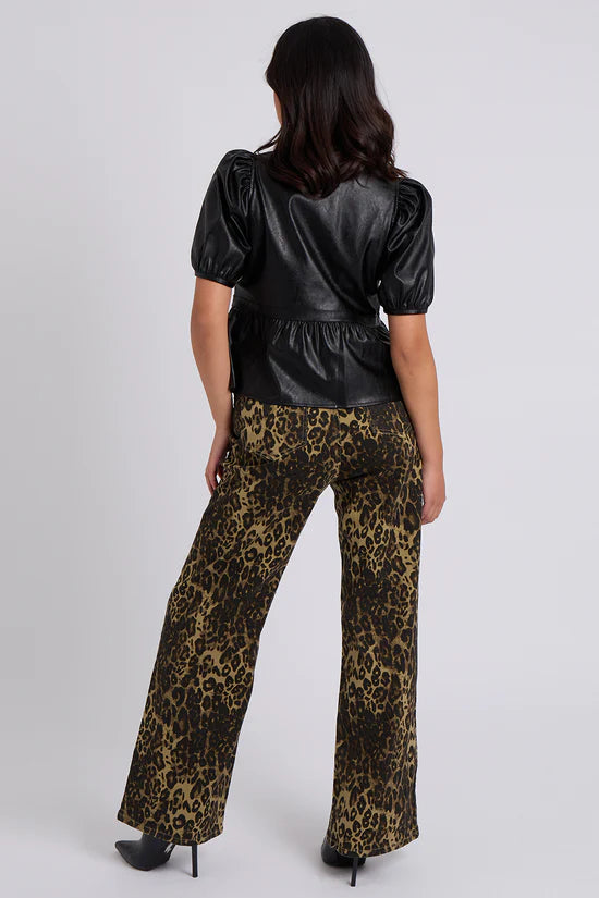 Tie Front PU Top