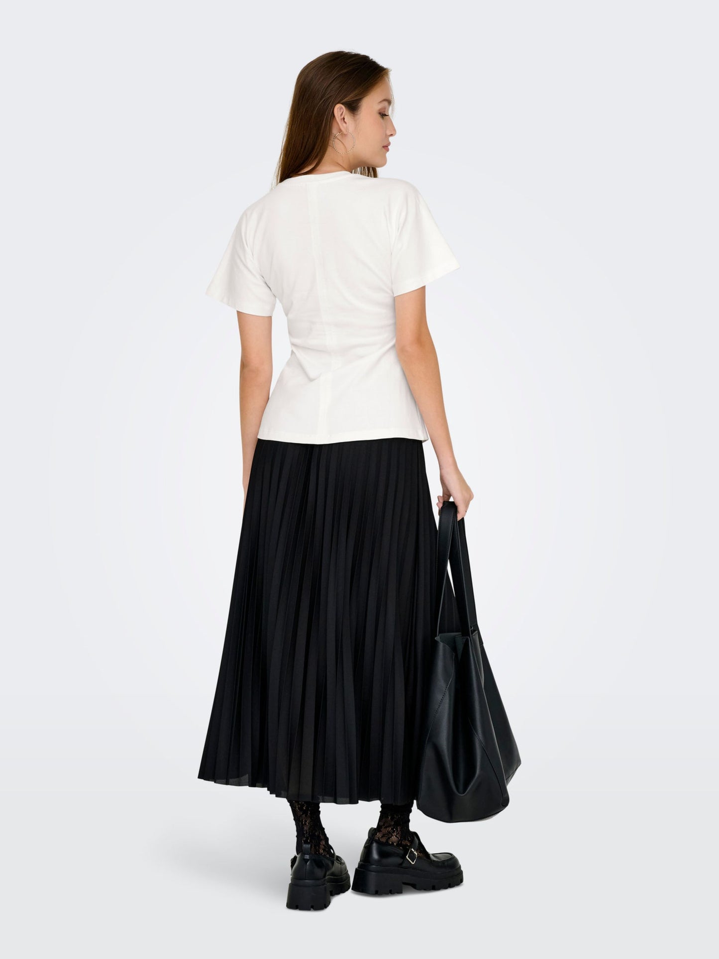 ONLY White Ruched T-Shirt Top