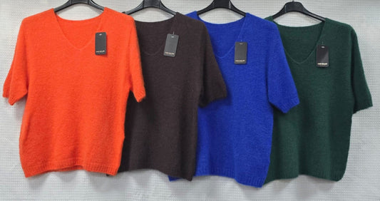 V Neck Alpaca Knit Jumper