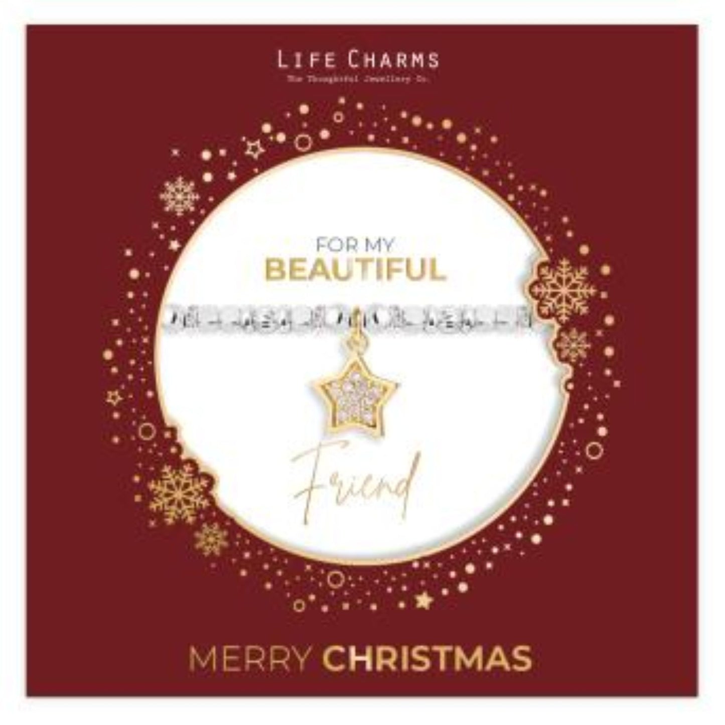 Life Charms Christmas Sleeve Bracelet - Beautiful Friend