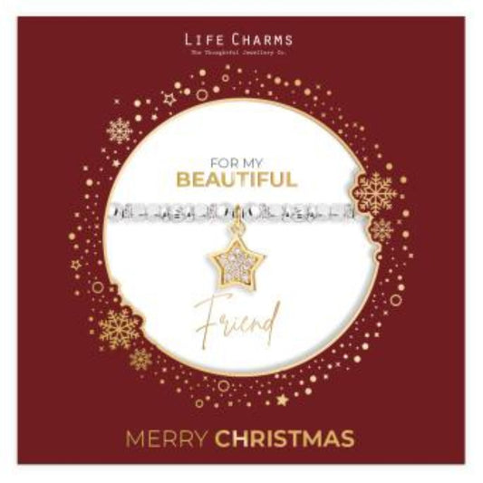 Life Charms Christmas Sleeve Bracelet - Beautiful Friend